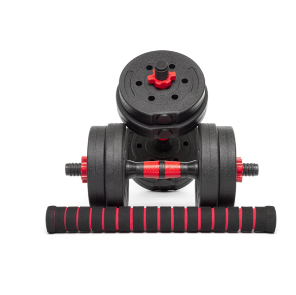 Набор композитных гантелей AMETIST 10 кг с соединительным грифом